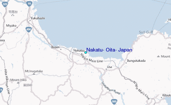 Nakatu, Oita, Japan Tide Station Location Map