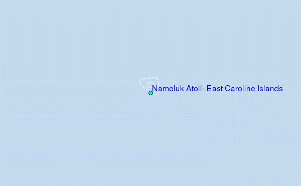 Namoluk Atoll, East Caroline Islands Tide Station Location Map