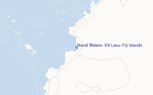 Nandi Waters, Viti Levu, Fiji Islands Tide Station Location Map