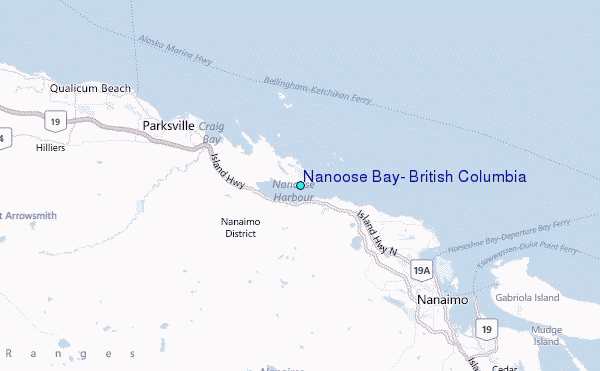 Nanoose Bay, British Columbia Tide Station Location Map