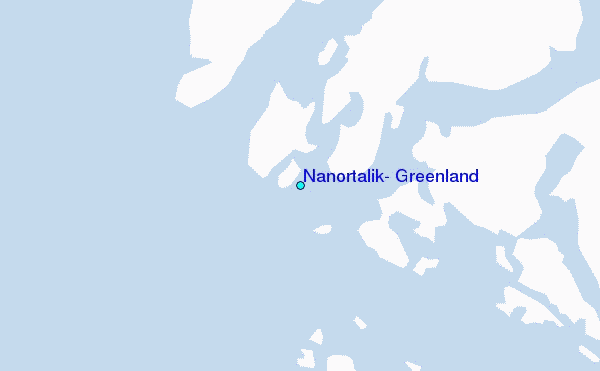 Nanortalik, Greenland Tide Station Location Map
