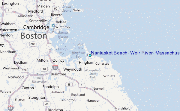 Nantasket Beach, Weir River, Massachusetts Tide Station Location Map