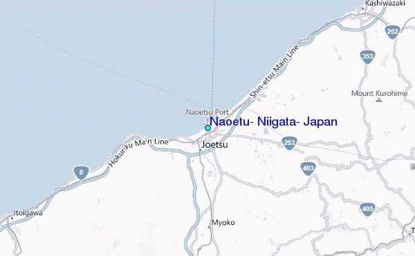 Naoetu, Niigata, Japan Tide Station Location Map