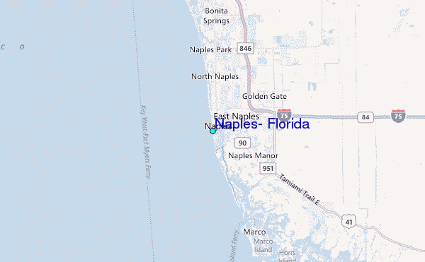 Naples, Florida Tide Station Location Map