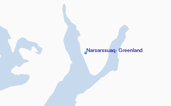 Narsarssuaq, Greenland Tide Station Location Map