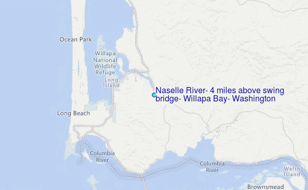 Naselle River, 4 miles above swing bridge, Willapa Bay, Washington Tide Station Location Map