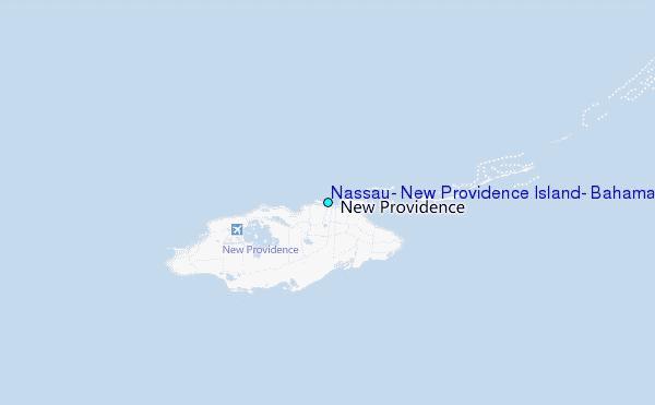 Nassau, New Providence Island, Bahamas Tide Station Location Map