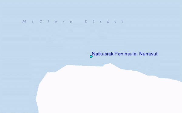 Natkusiak Peninsula, Nunavut Tide Station Location Map