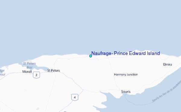Naufrage, Prince Edward Island Tide Station Location Map