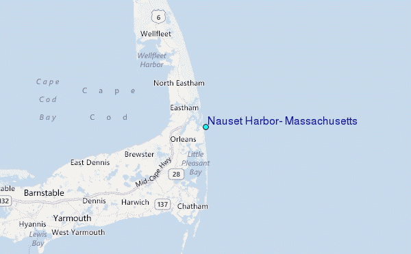 Nauset Harbor, Massachusetts Tide Station Location Map