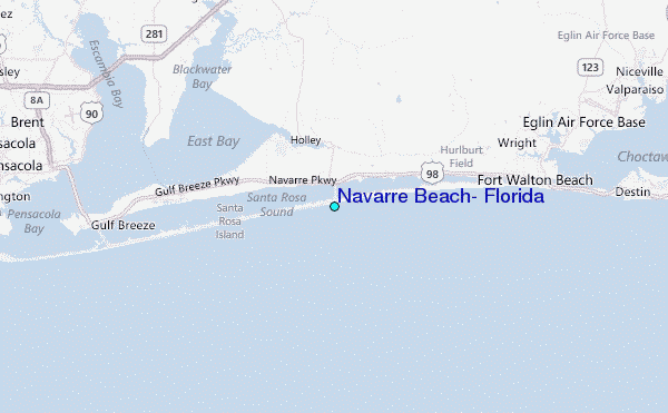 Navarre Beach, Florida Tide Station Location Map