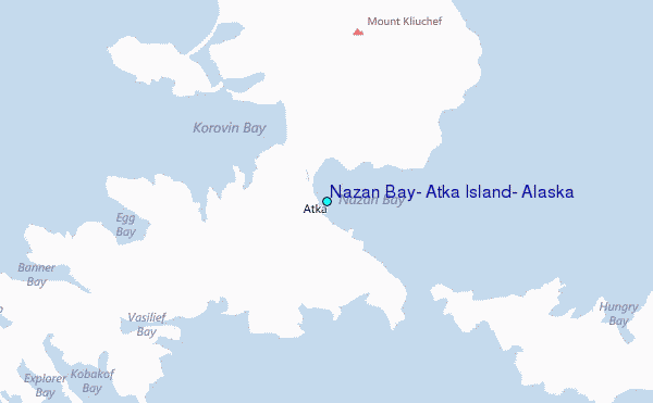 Nazan Bay, Atka Island, Alaska Tide Station Location Map