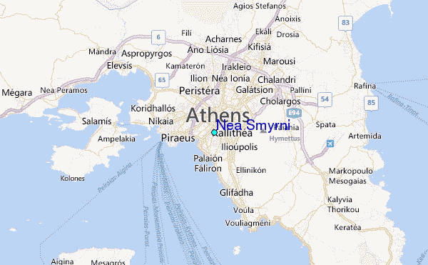 Nea Smyrni Tide Station Location Map
