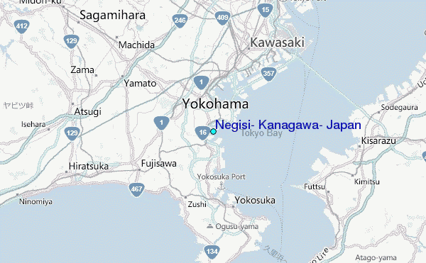 Negisi, Kanagawa, Japan Tide Station Location Map