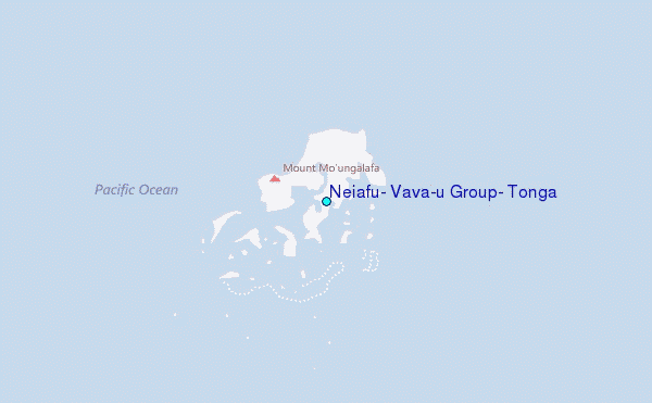 Neiafu, Vava`u Group, Tonga Tide Station Location Map