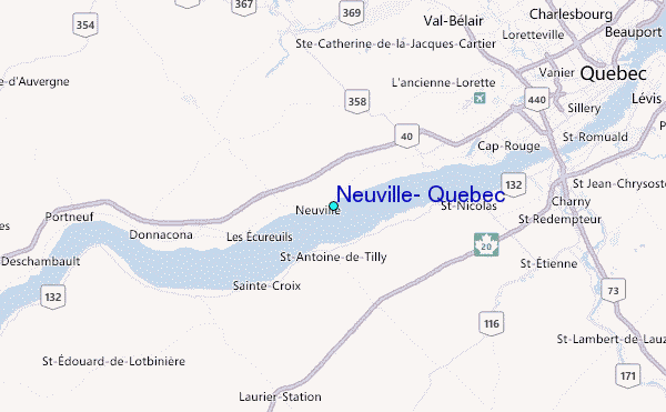 Neuville, Quebec Tide Station Location Map