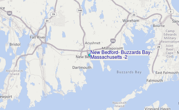 New Bedford, Buzzards Bay, Massachusetts (2) Tide Station Location Map
