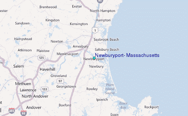 Newburyport, Massachusetts Tide Station Location Map