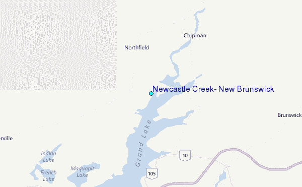 Newcastle Creek, New Brunswick Tide Station Location Map