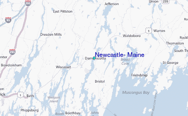 Newcastle, Maine Tide Station Location Map