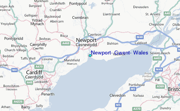 Newport, Gwent, Wales Tide Station Location Map