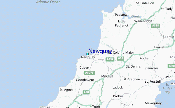 Newquay Tide Station Location Map