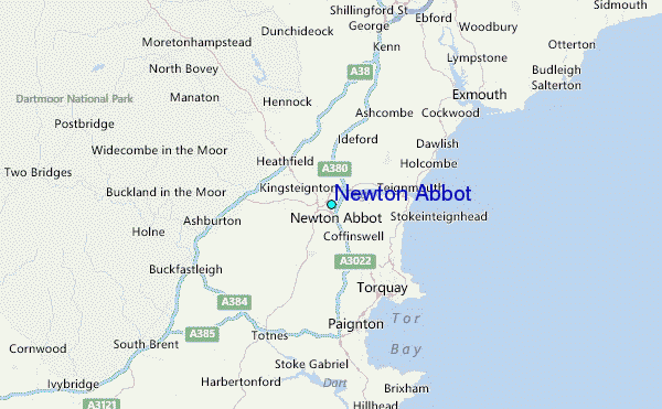 Newton Abbot Tide Station Location Map