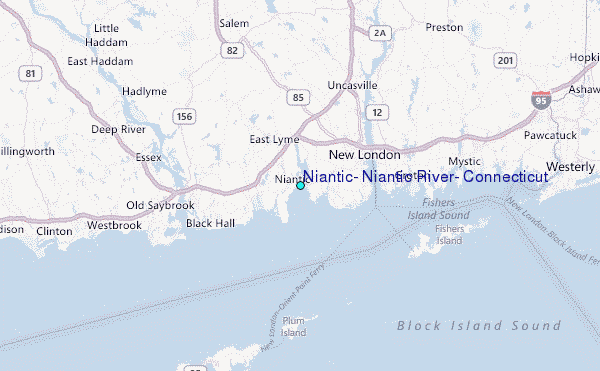 Niantic, Niantic River, Connecticut Tide Station Location Map