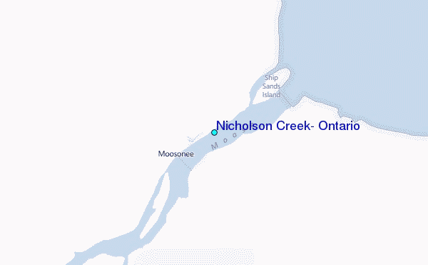 Nicholson Creek, Ontario Tide Station Location Map
