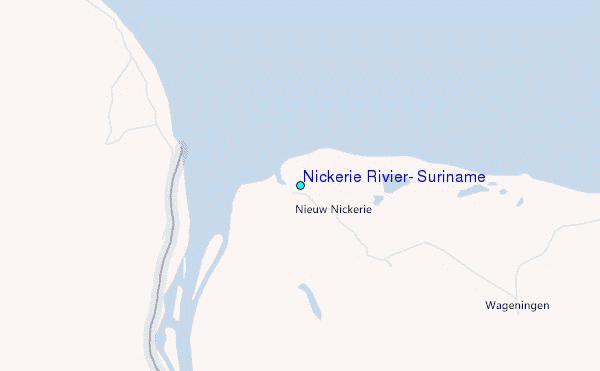 Nickerie Rivier, Suriname Tide Station Location Map