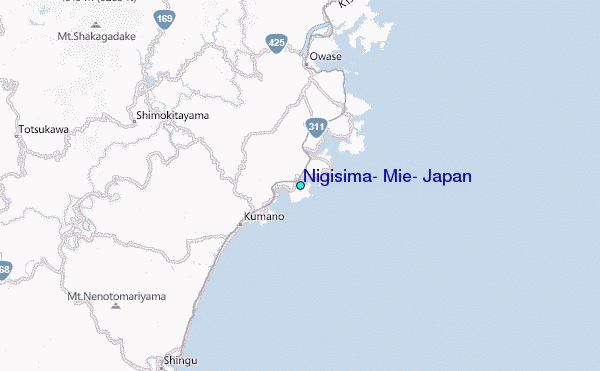 Nigisima, Mie, Japan Tide Station Location Map