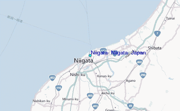 Niigata, Niigata, Japan Tide Station Location Map