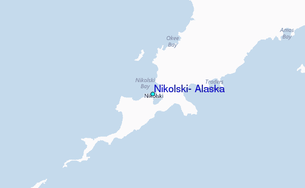 Nikolski, Alaska Tide Station Location Map