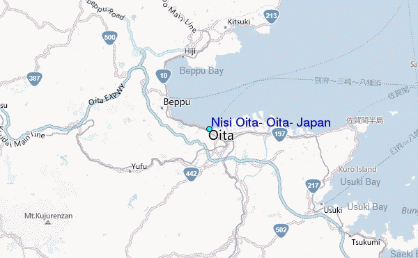 Nisi Oita, Oita, Japan Tide Station Location Map