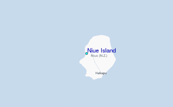 Niue Island Tide Station Location Map