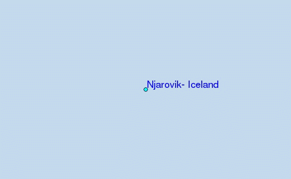 Njarovik, Iceland Tide Station Location Map
