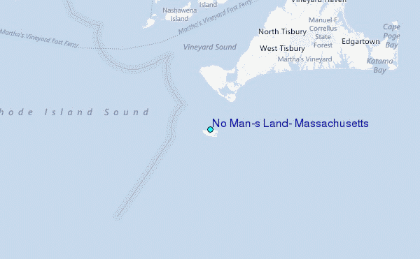 No Man's Land, Massachusetts Tide Station Location Map