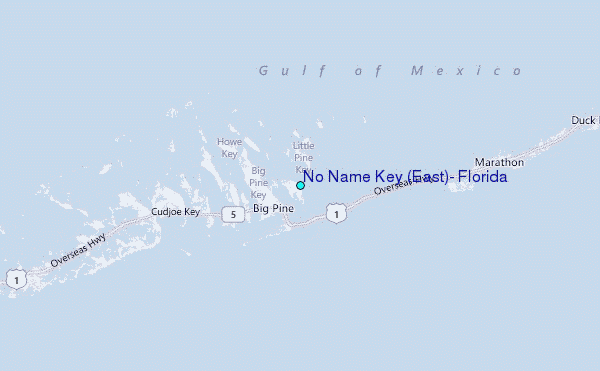No Name Key (East), Florida Tide Station Location Map