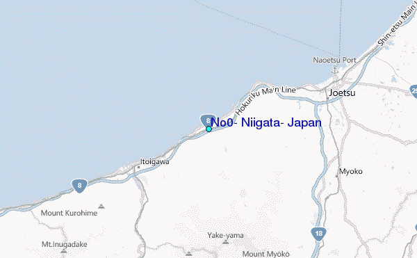 No0, Niigata, Japan Tide Station Location Map