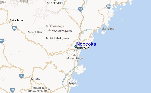 Nobeoka Tide Station Location Map