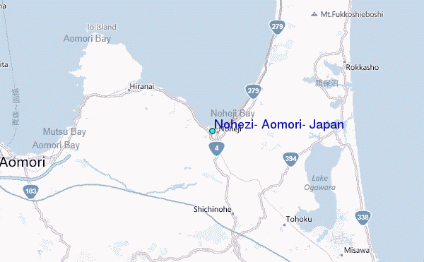 Nohezi, Aomori, Japan Tide Station Location Map