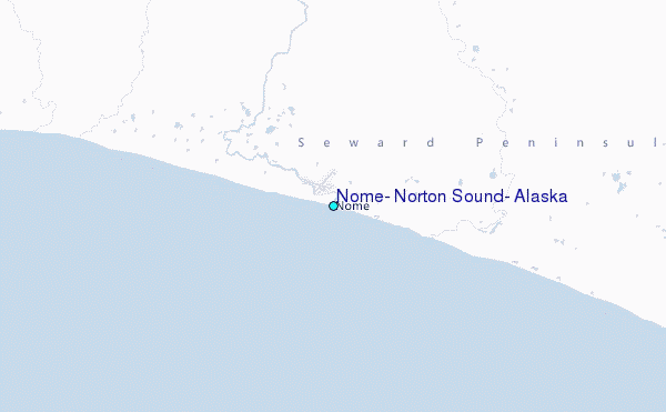 Nome, Norton Sound, Alaska Tide Station Location Map