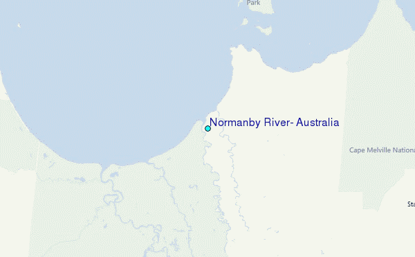 Normanby River, Australia Tide Station Location Map