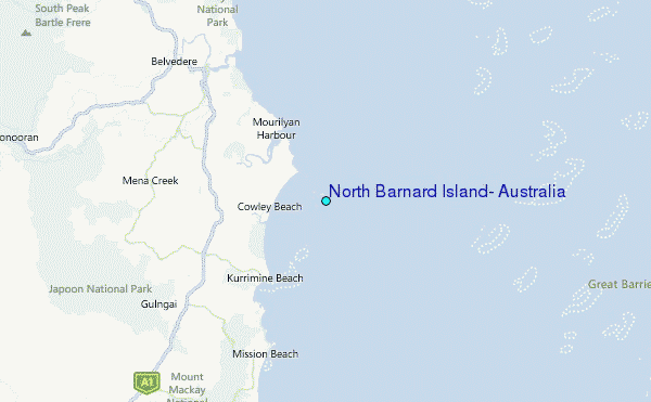 North Barnard Island, Australia Tide Station Location Map
