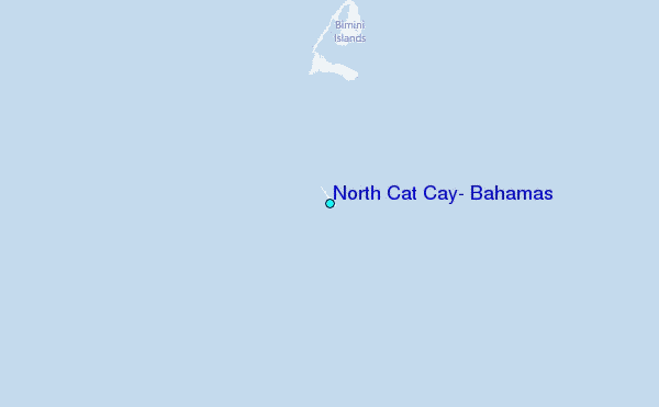 North Cat Cay, Bahamas Tide Station Location Map