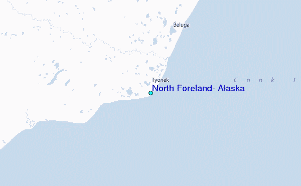 North Foreland, Alaska Tide Station Location Map