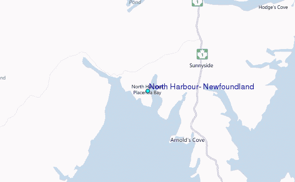 North Harbour, Newfoundland Tide Station Location Map