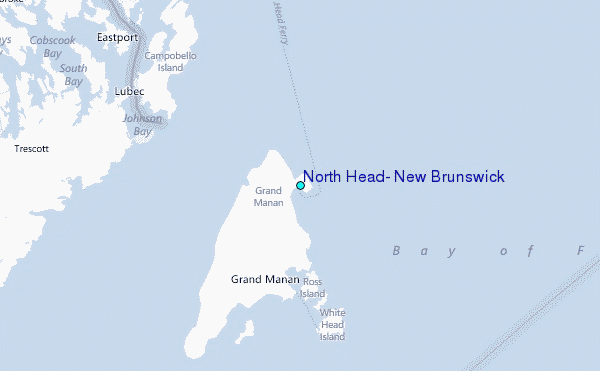 North Head, New Brunswick Tide Station Location Map