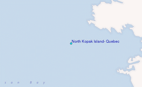 North Kopak Island, Quebec Tide Station Location Map