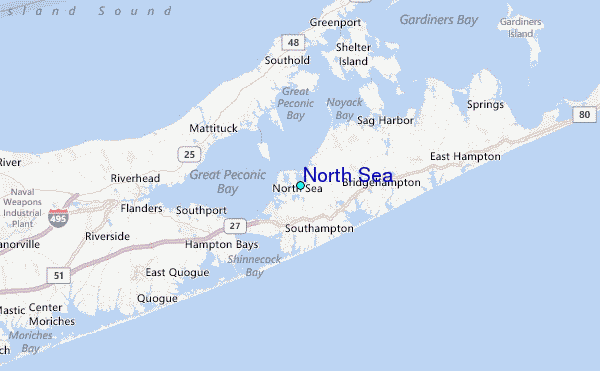 North Sea Tide Station Location Map
